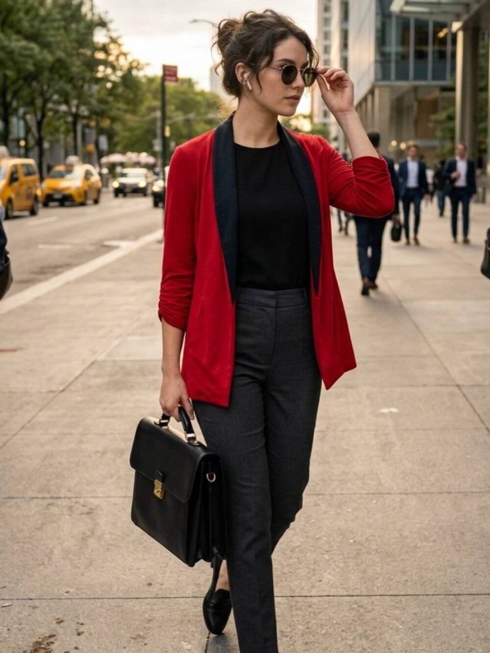 Studio Y Open-front Women's Red Cardigan Blazer Sz L Great Condition!